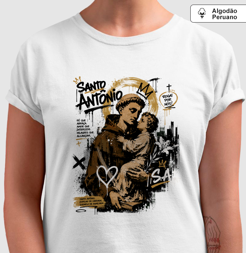 Santo Antônio de Pádua - Street Style - Algodão Peruano