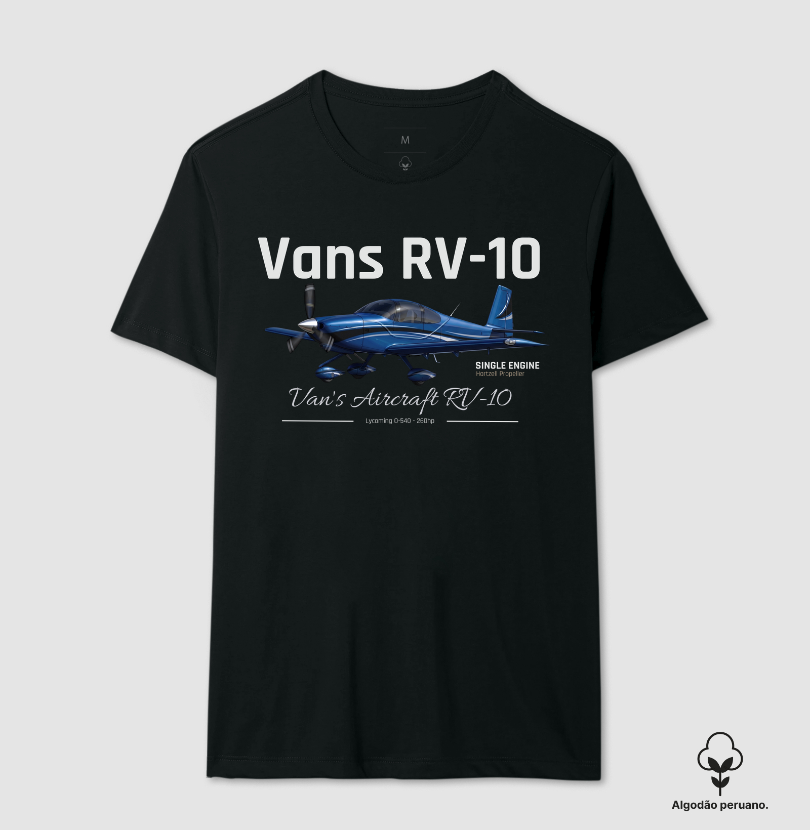 VAN´S RV-10 - Vintage - Camiseta Algodão Peruano