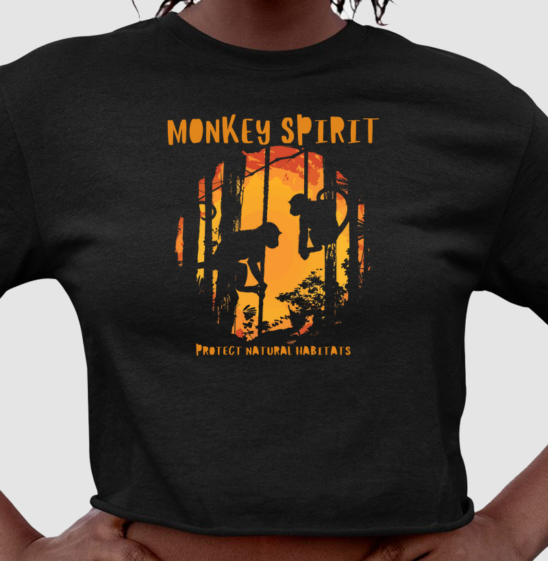 Cropped Monkey Spirit - Protect Natural Habitat III