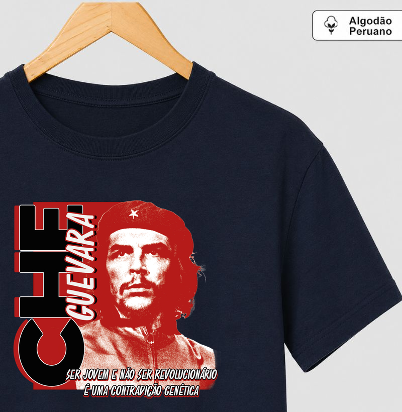 [GABYSHINY] CHE GUEVARA FRASE - Camiseta Algodão Peruano