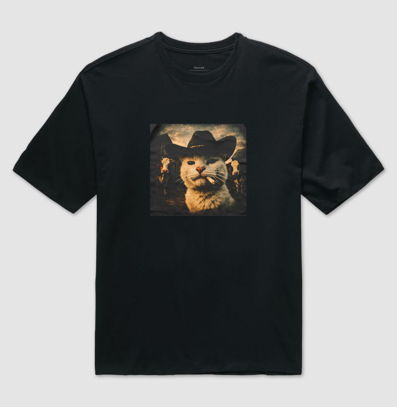 Camiseta premium Cowboy cat