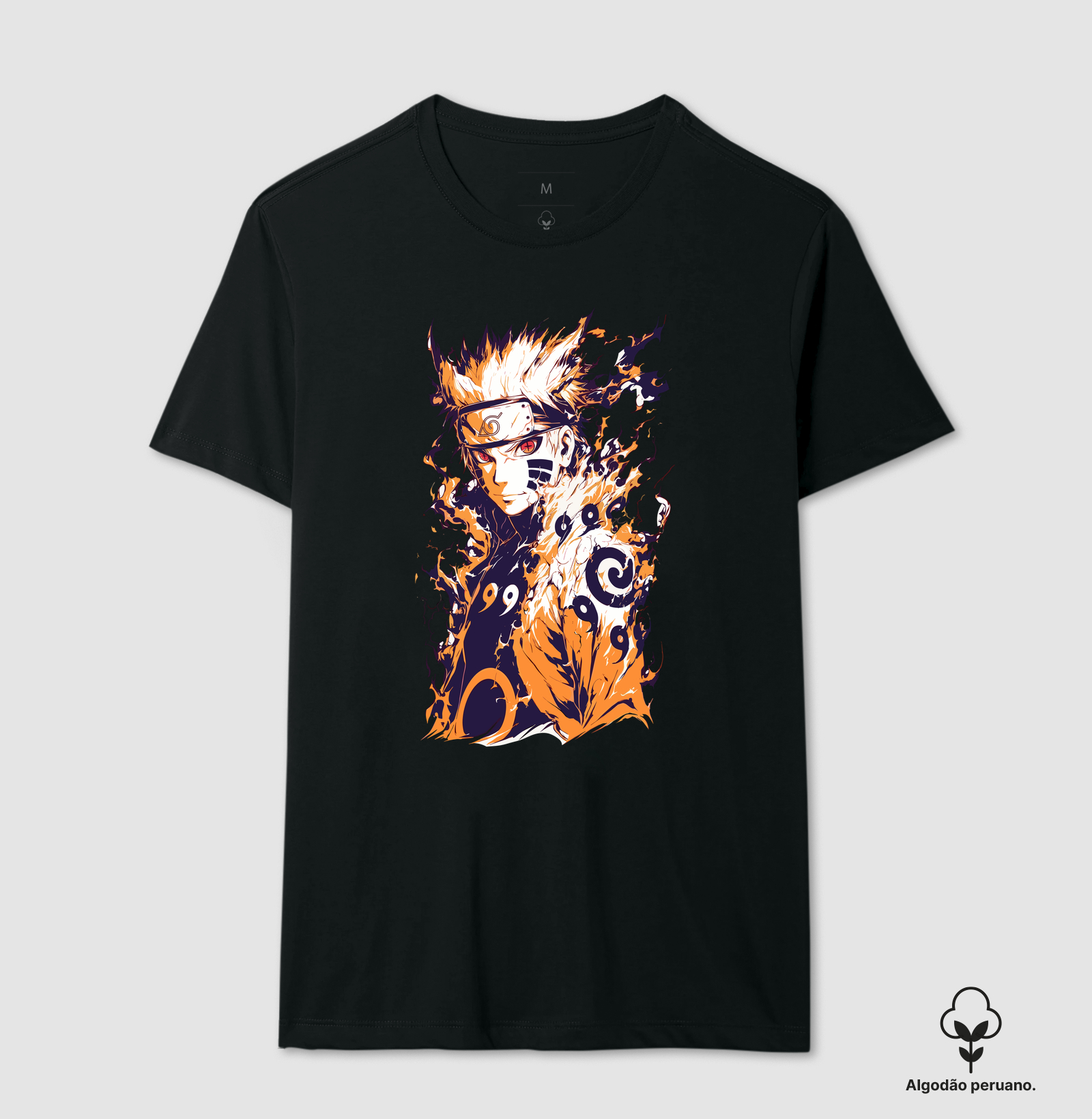 Naruto Ascensão da Kurama - Camiseta Algodão Peruano