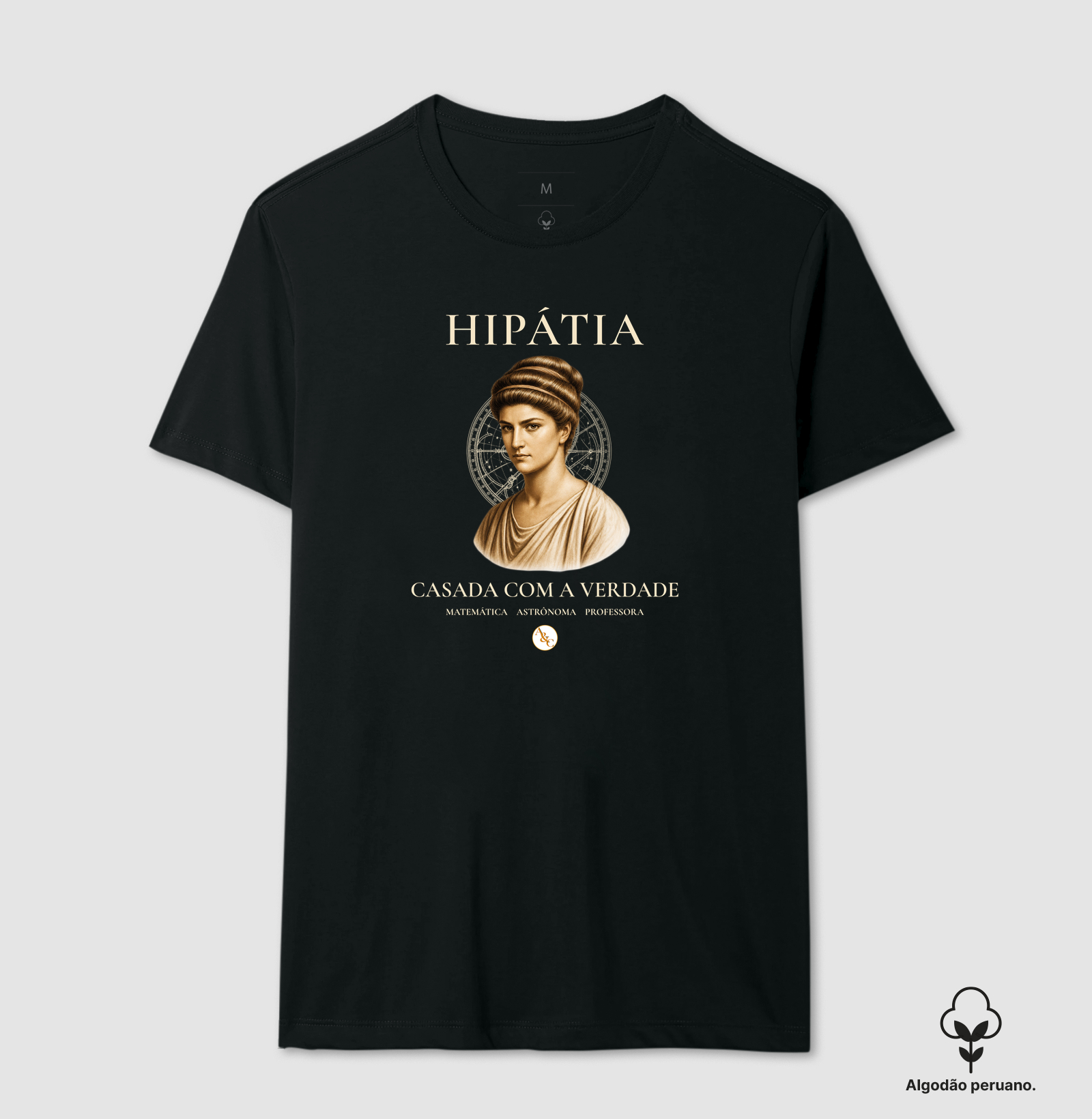 Camiseta Filosófica Luz de Alexandria | Arte & Compor