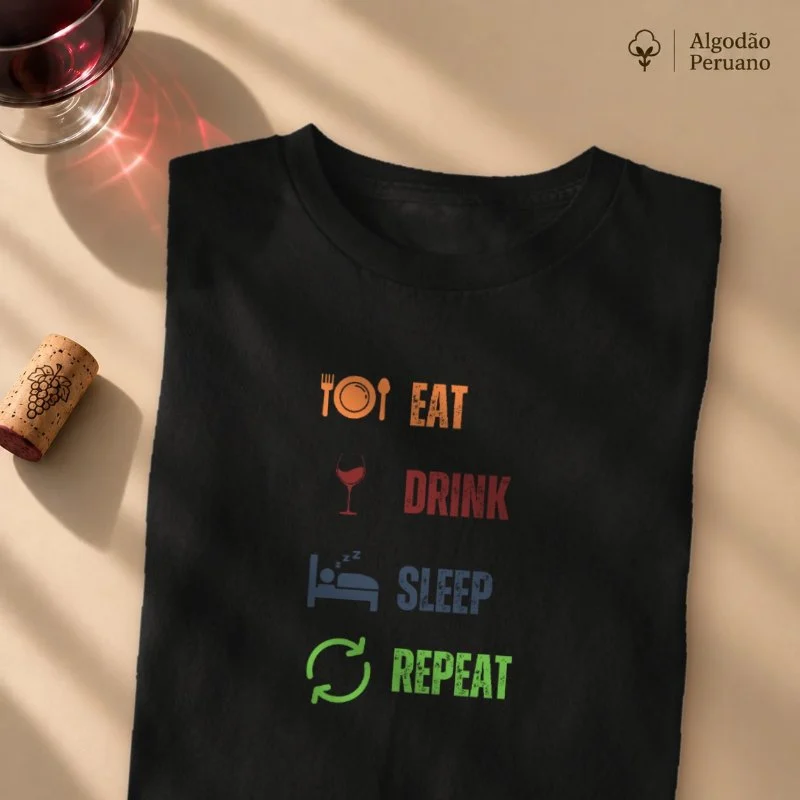 Camiseta Eat, Drink, Sleep, Repeat