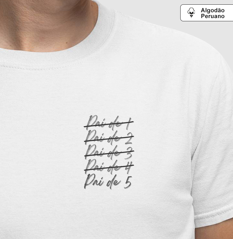 Pai de 5 Minimalista Algodão Peruano Premium