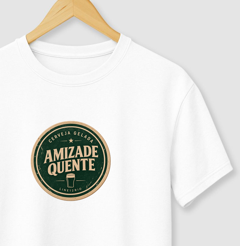 CERVEJA GELADA, AMIZADE QUENTE. - Camiseta