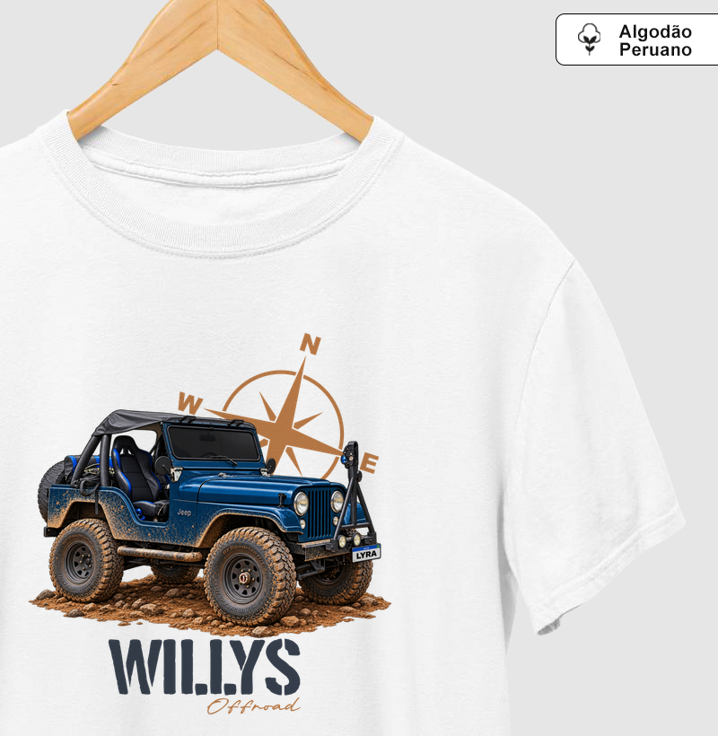 Jeep Willys - LYRA - Camiseta Algodão Peruano
