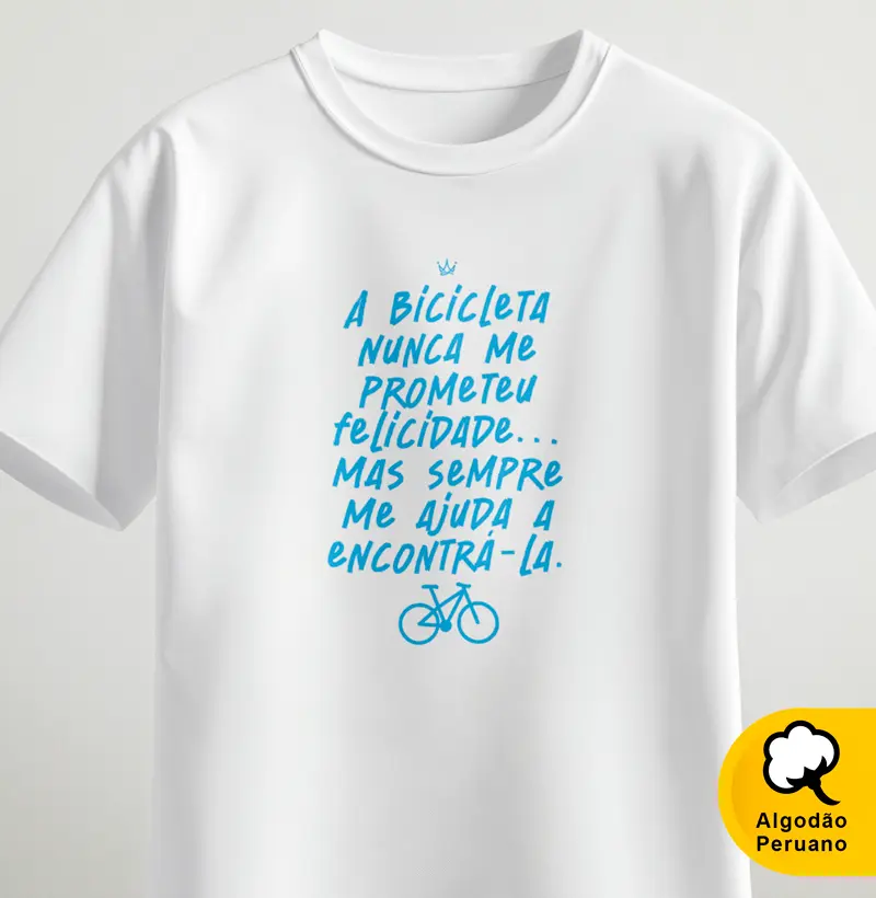 A bicicleta nunca me prometeu felicidade, mas sempre me ajuda a encontrá-la