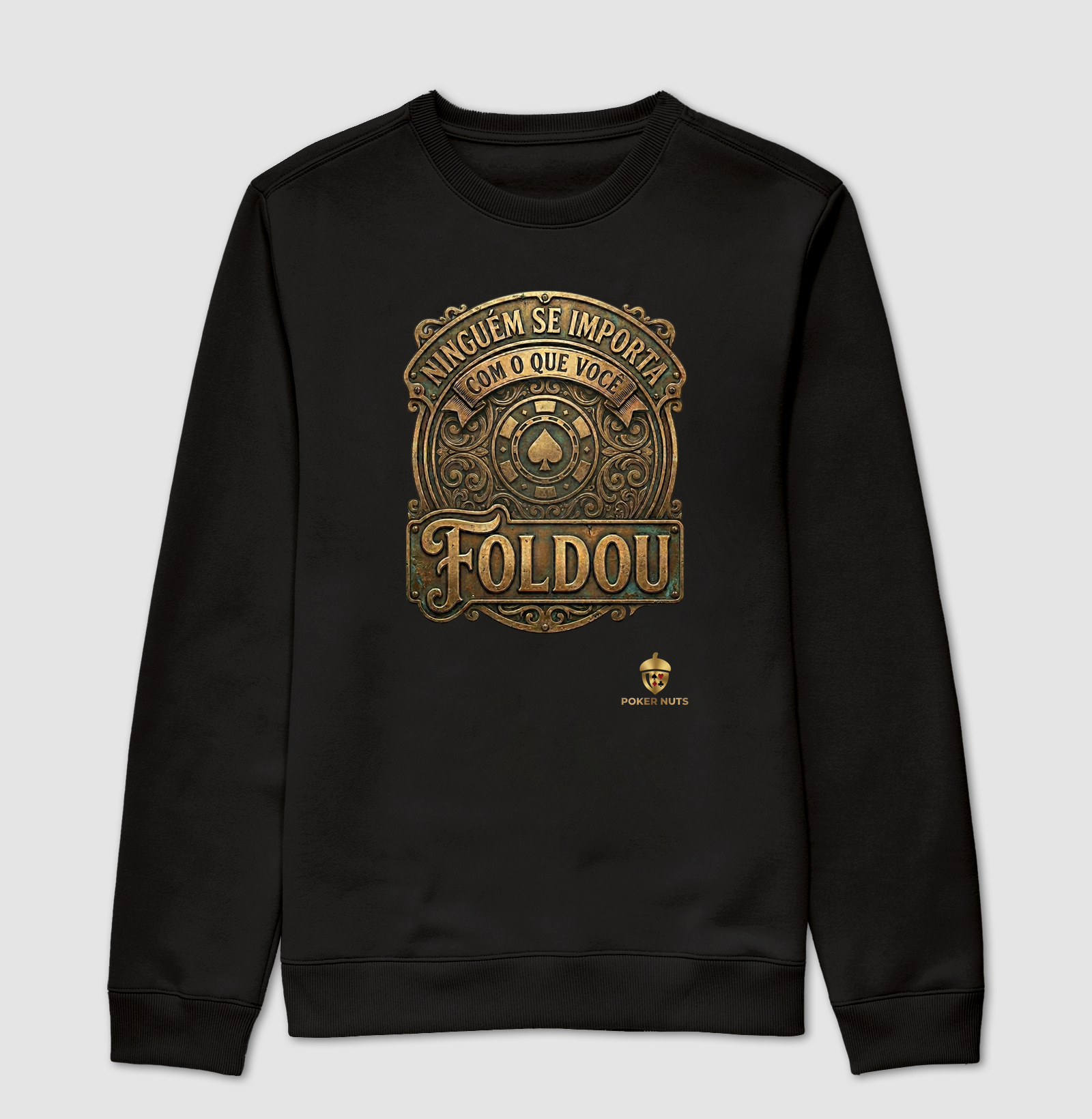 Moletom Suéter Ninguém se importa com o que você Foldou
