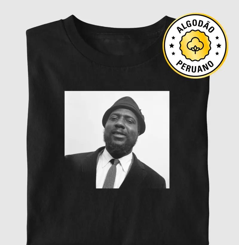 Thelonious Monk, 1964 - Camiseta Algodão Peruano