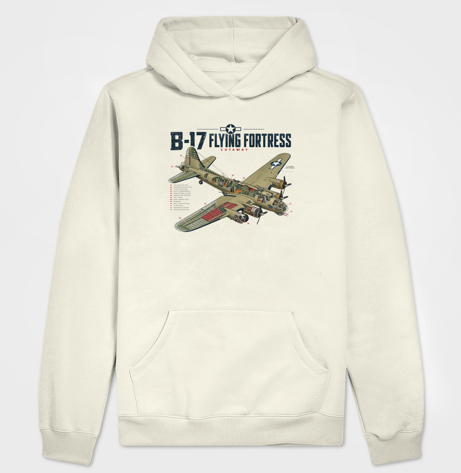Boeing B-17 Flying Fortress | Cutaway - Hoodie Moletom