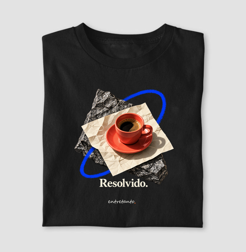 Camiseta Pedra, papel, café 