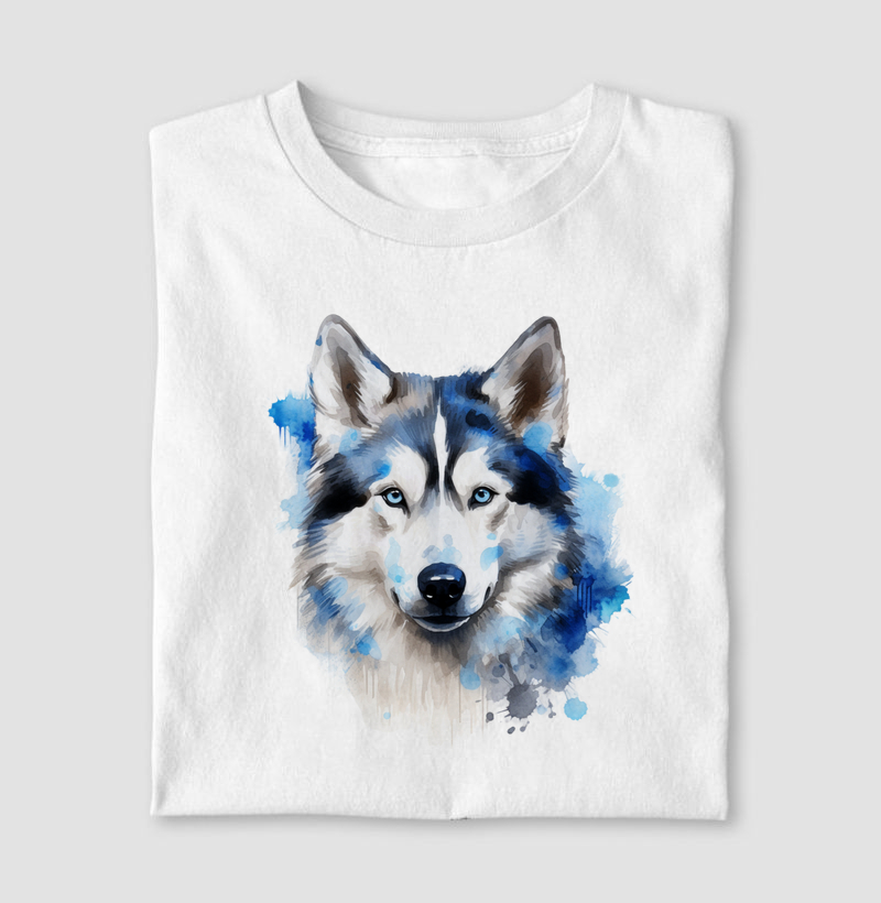 Husky Siberiano aquarela