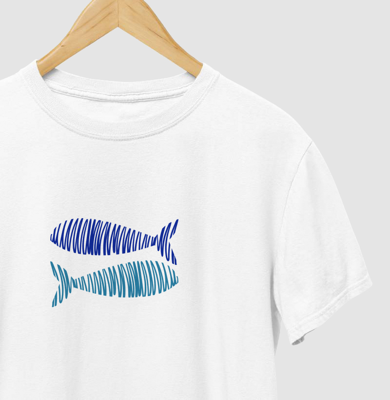 T-Shirt Duo Peixes Blue