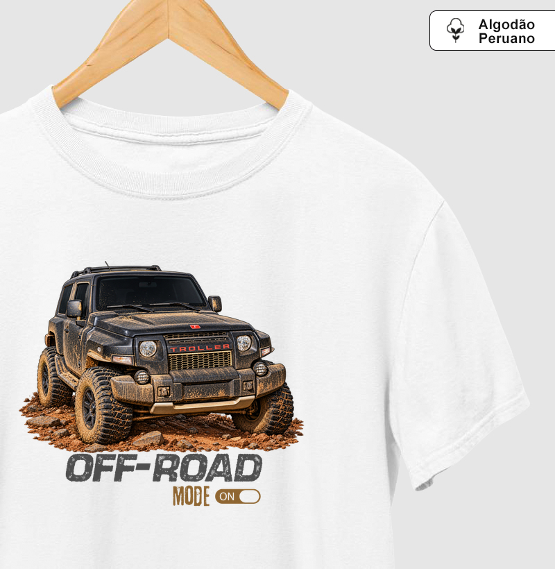 Troller Offroad - Mode On - Camiseta Algodão Peruano