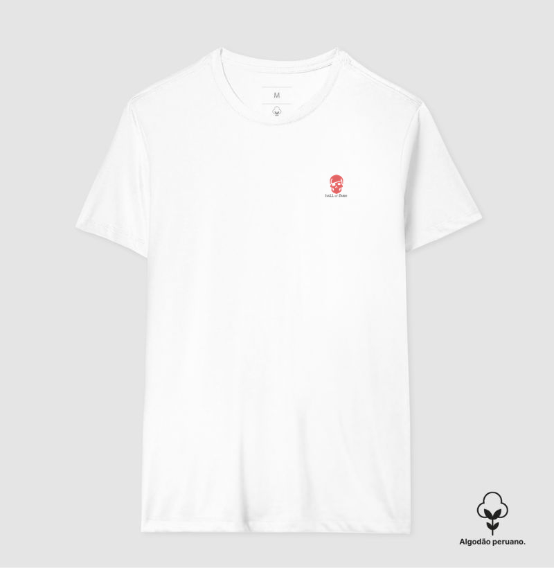 Camiseta Masculina Estampada minimal 100% Algodão premium Hall of Fame – Caveira