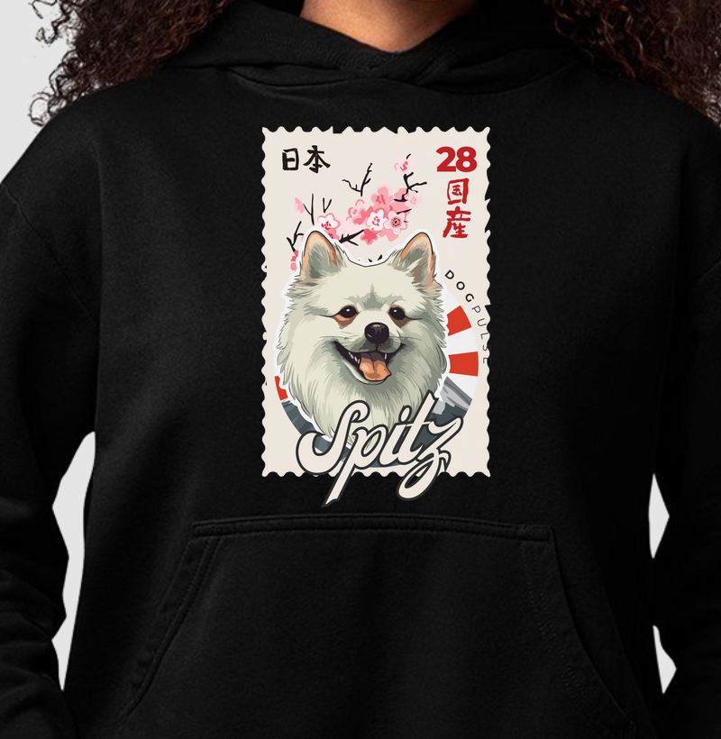 Hoodie Moletom Nihon Spitz White Dog Pulse