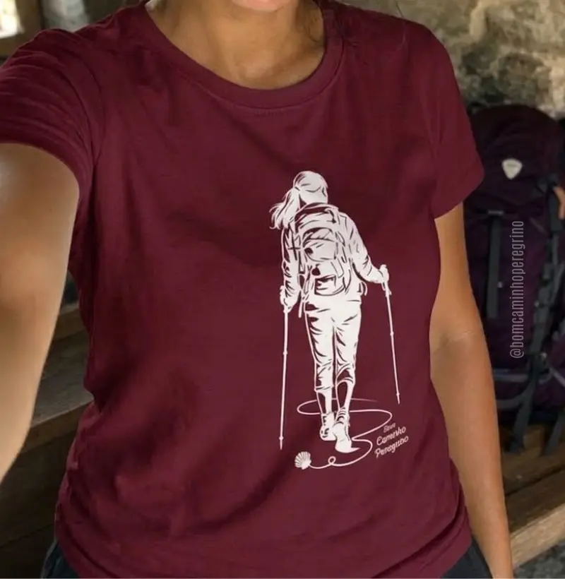 Silhueta Peregrina - Caminho de Santiago - Camiseta