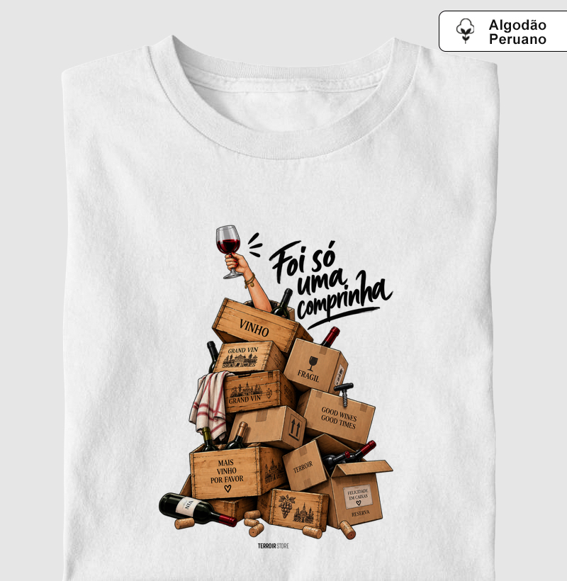 Camiseta “Mais Vinho Por Favor” – Wine Lifestyle Premium