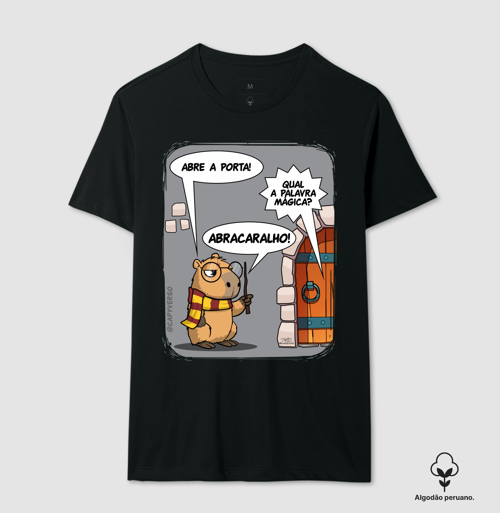 Camiseta Capivara Abracaralho - Camiseta Algodão Peruano