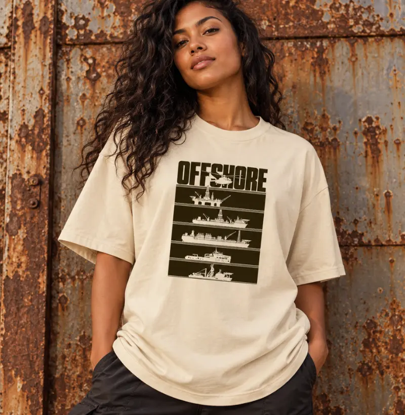 Offshore Operations Minimalista - Camiseta Oversized