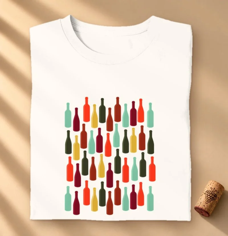 Camiseta Garrafas de Vinho