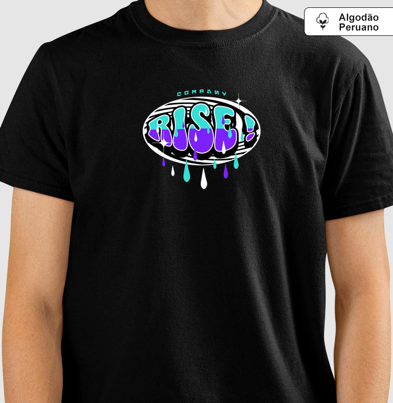 Camiseta Algodão Peruano Rise! Streetwear Básica Premium Unissex – Moda Urbana