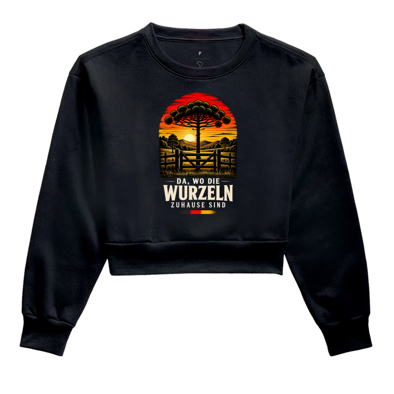 Da, wo die Wurzeln zuhause sind - Cropped Moletom