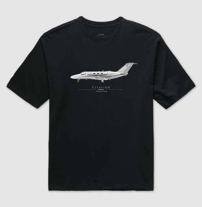 Cessna Citation - Profile - Camiseta Oversized