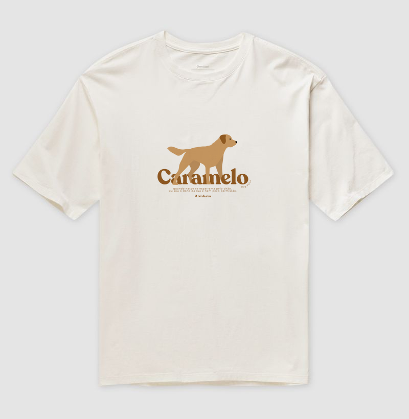 Camiseta Oversized Dog Pulse - Caramelo, o Rei da Rua