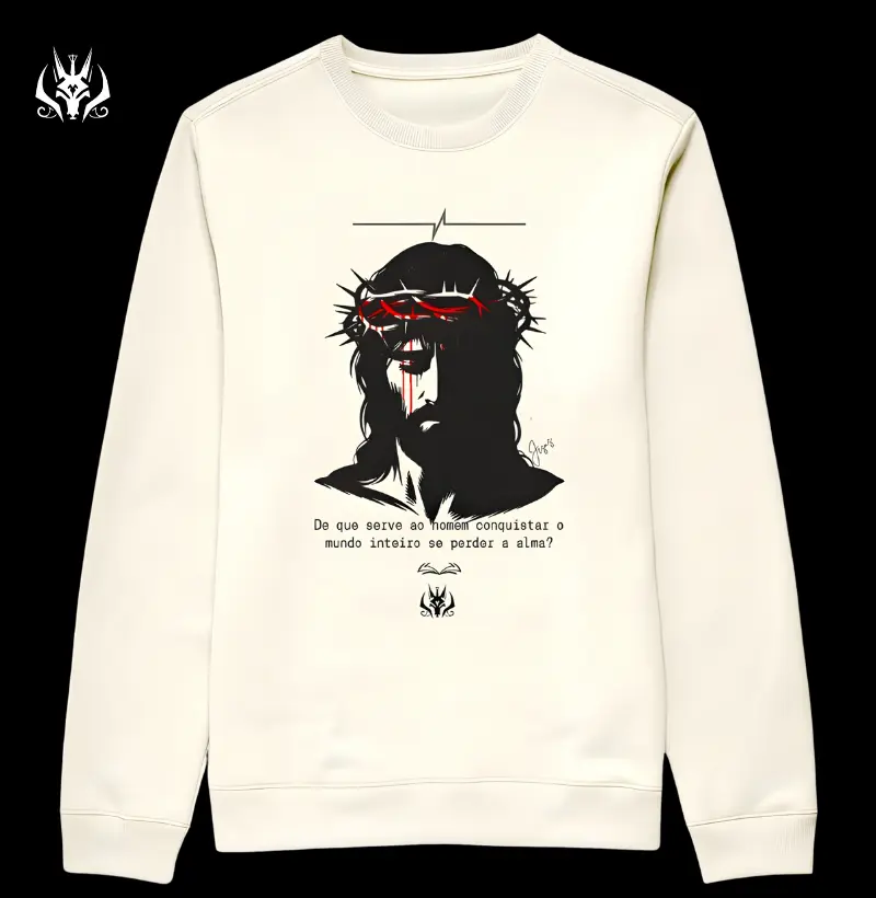 Suéter Moletom - Jesus (Coroa de Espinho) 