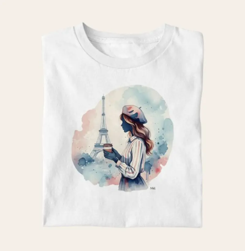 Camiseta Algodão Premium - Café Parisiense 