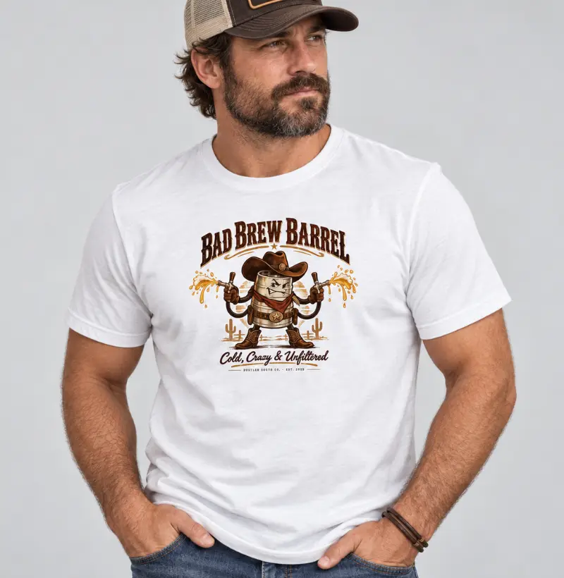 Country Masculina Bad Brew Barrel