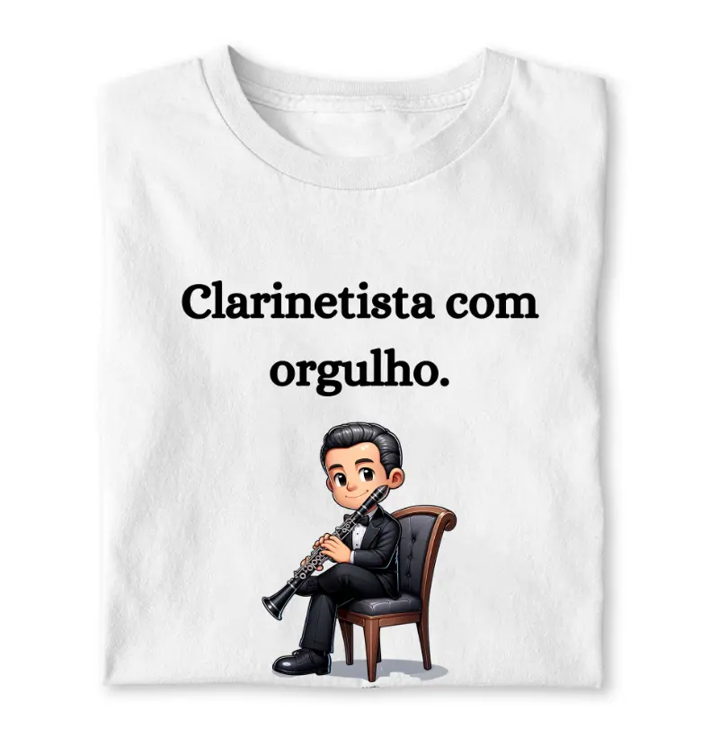 Clarinetista com orgulho.