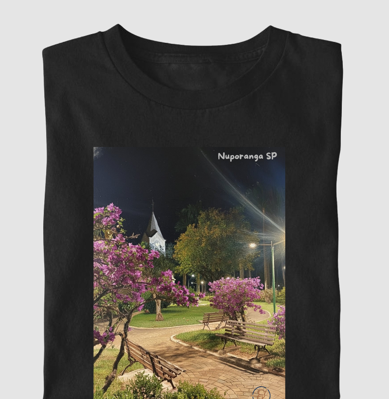 Nuporanga Praça da Matriz noite (tela)