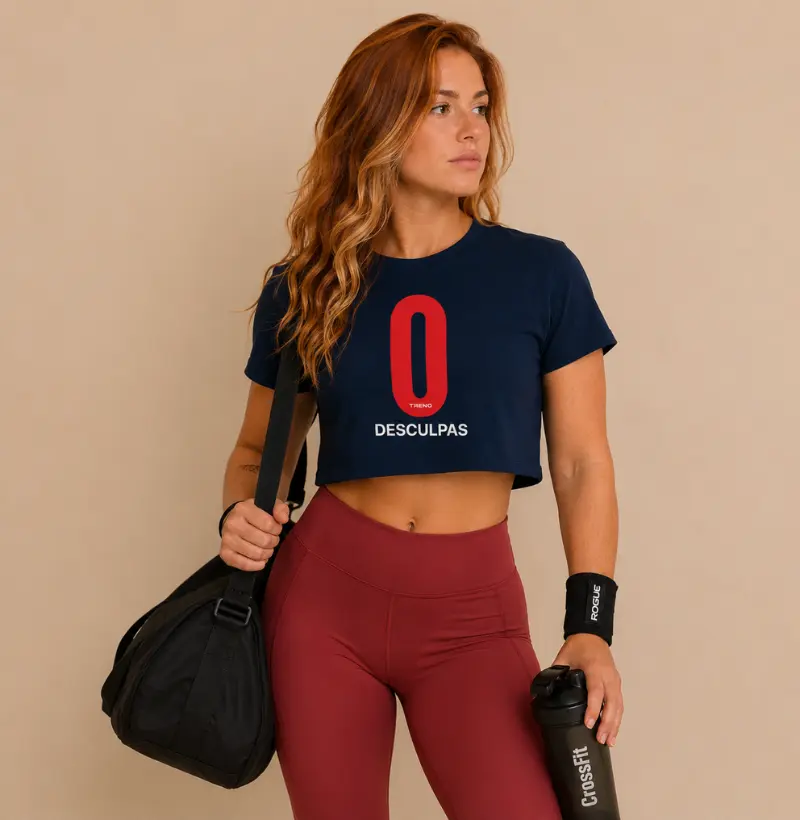 CROPPED FEMININO 0 DESCULPAS - TRENO