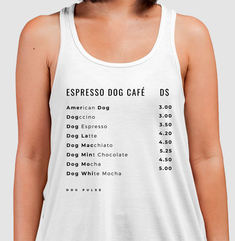 Camiseta Regata Dog Pulse Pawsitivity Collection – Coffee and dogs