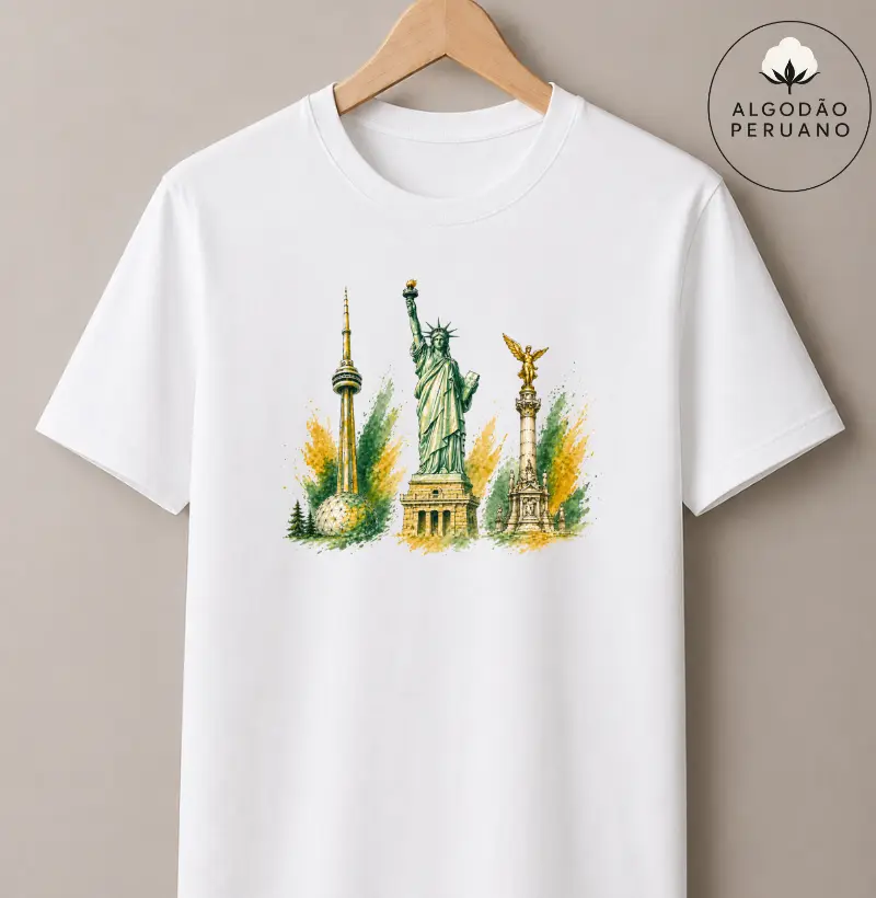 Camiseta Algodão Peruano - Palco do Mundo