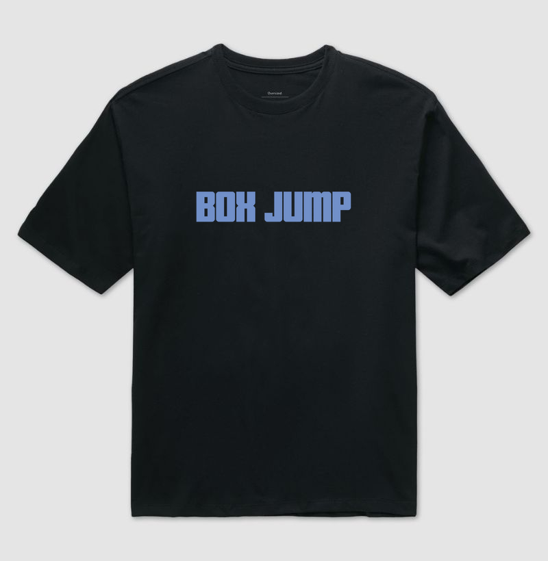 Camiseta Oversized Box Jump - azul