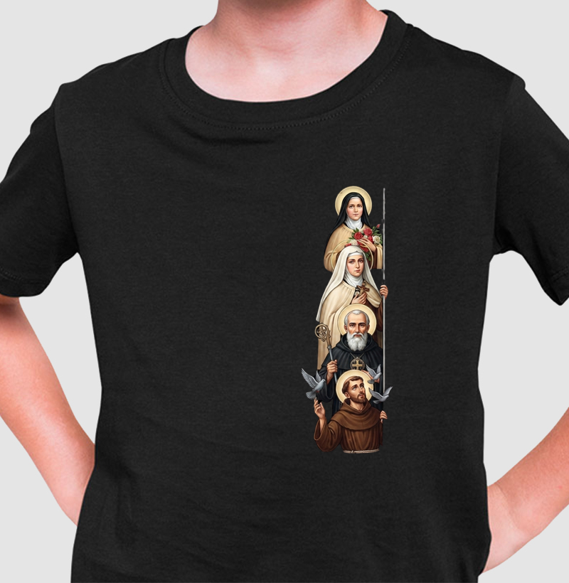 Camiseta Infantil Santos Amigos Versão 2