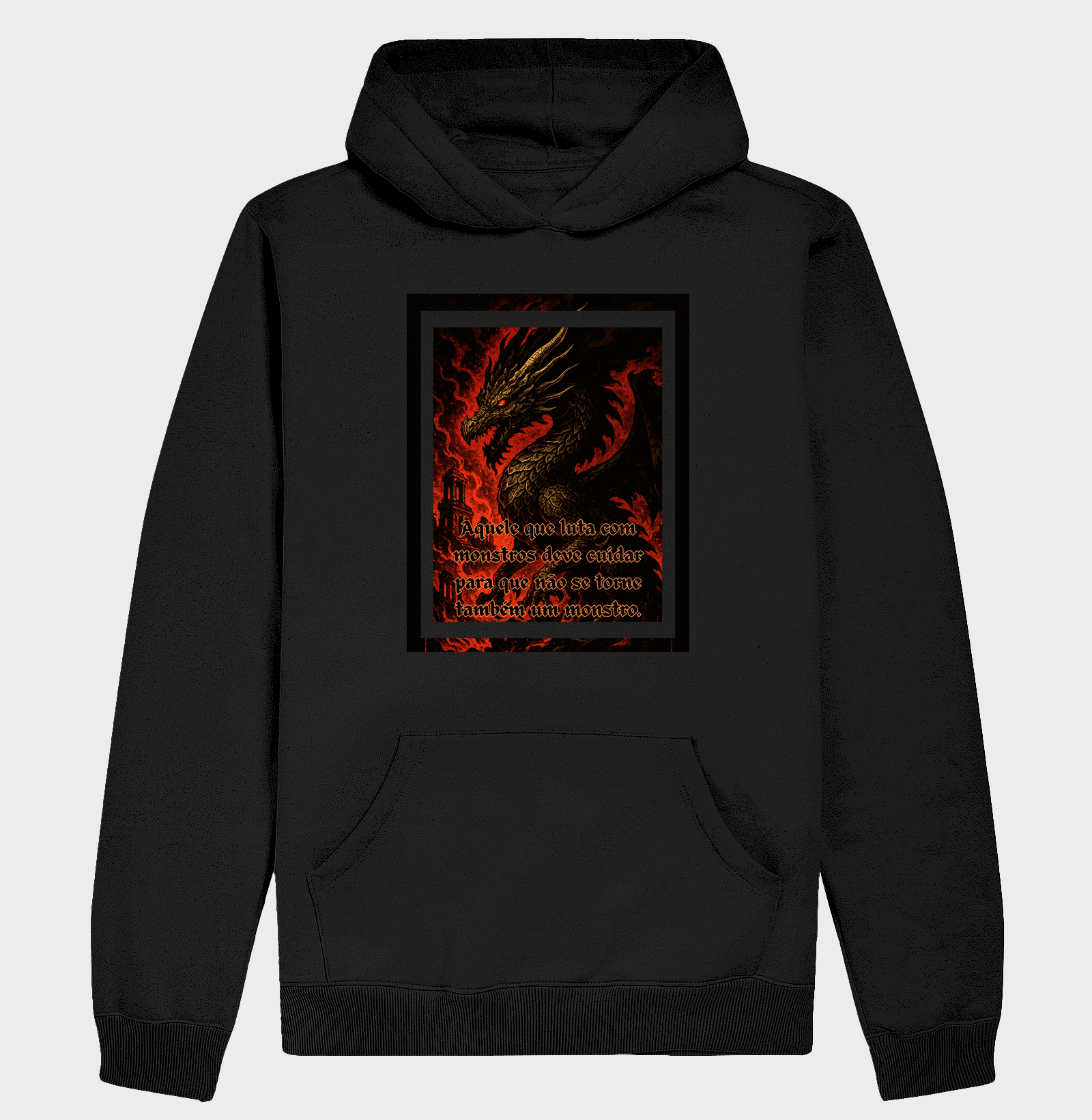 "Olhos do Abismo" – Camiseta Estampa Dragão & Nietzsche