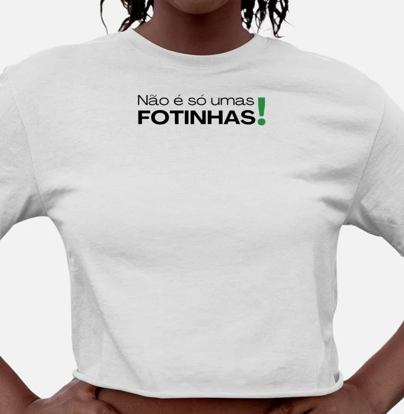 Camiseta feminina cropped, não é só umas fotinhas!