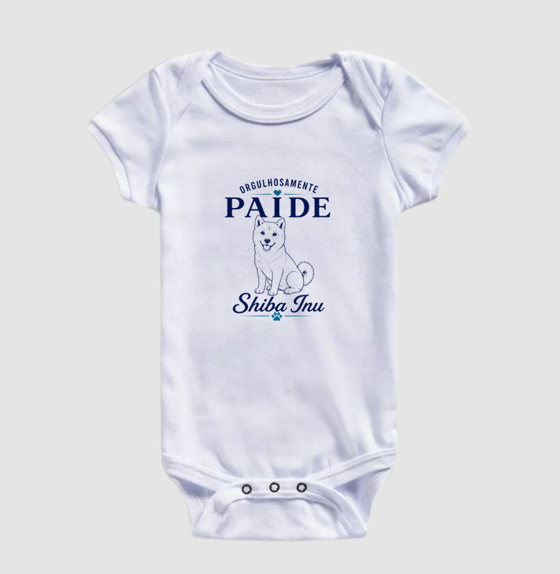 Orgulhosamente Pai de Shiba Inu - Body Infantil
