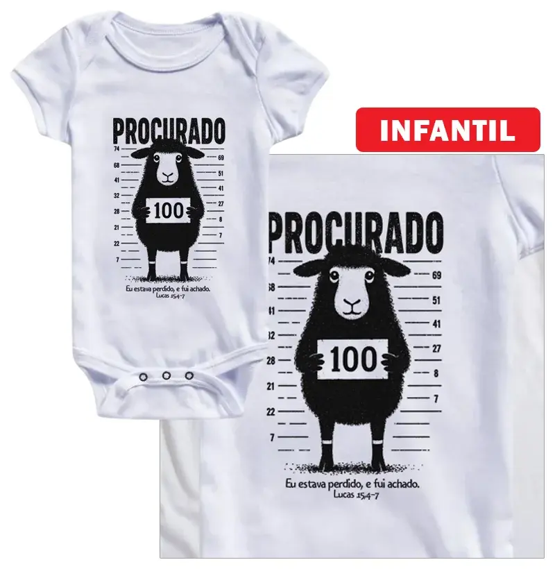 Procurado Ovelha 100 - Body Infantil