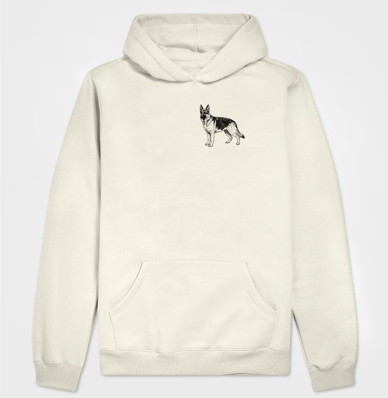 Pastor-Alemão - Desenho - Hoodie Moletom