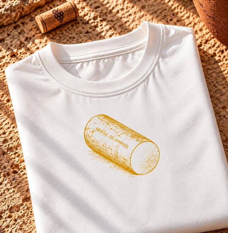 Camiseta Brasil de Vinhos - Rolha Amarela