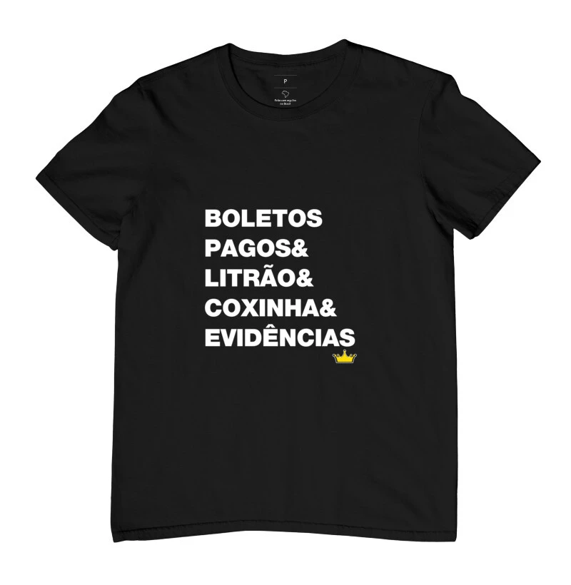 Boletos pagos, litrãos, coxinhas, evidências.
