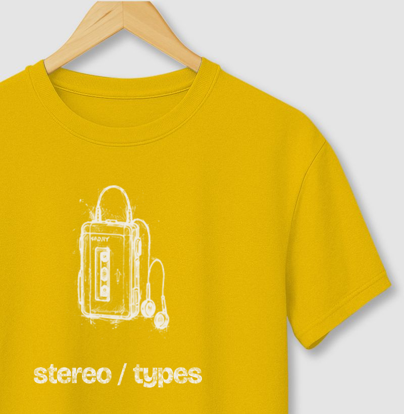 Toca-fitas Portátil · Carvão · Traço Claro · STEREO TYPES
