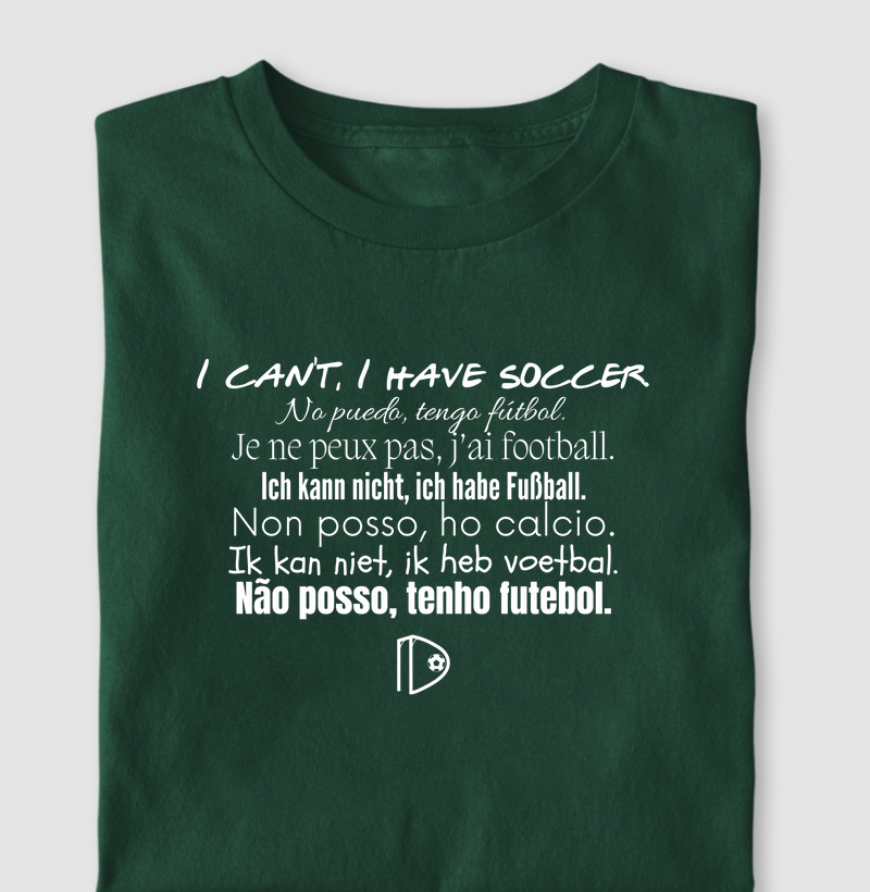 Não posso tenho futebol idiomas