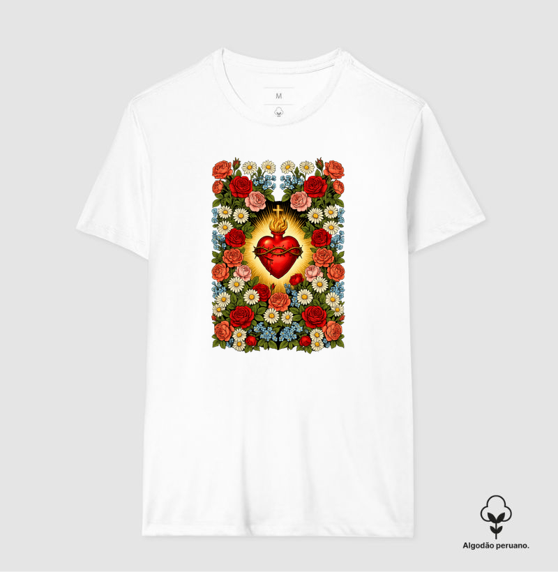 Camiseta Algodão Peruano Jardim do Sagrado Coração de Jesus